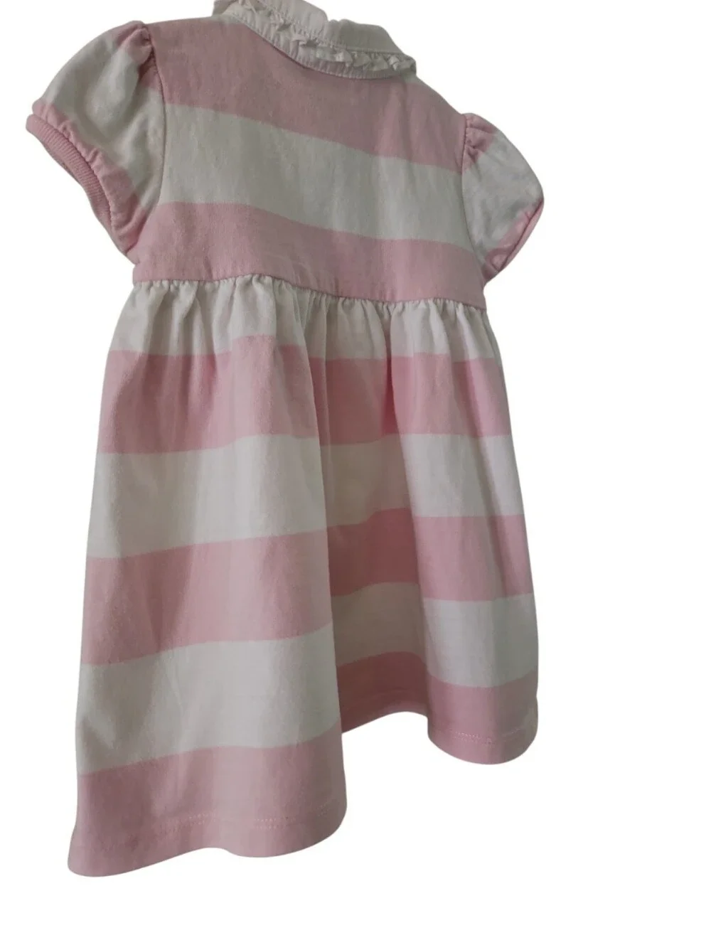 Ralph Lauren Pink Striped Polo Dress 18M Short Sleeve Collar